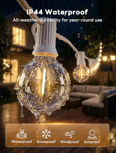 Abeja 25Ft LED Outdoor String Light, Patio Globe String Lights - Image 4