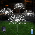 Solar Garden Lights Outdoor, 4 Pack 120 LED Waterproof Decorative String Lights 8 Modes with Remote DIY Outdoor Decor for Pathway Walkway Yard (Cool White) by JADAMOrganicFarming