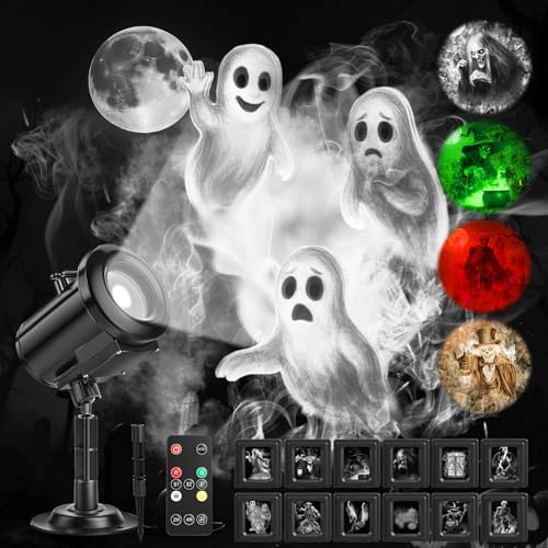 12 in 1 Halloween Ghost Projector Light Waterproof Outdoor Decor - Image 2