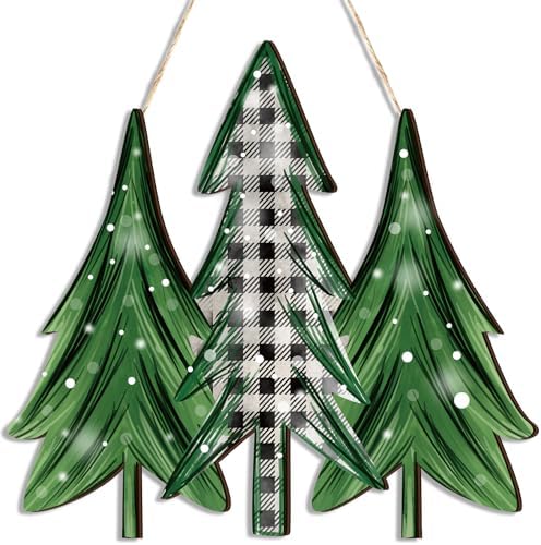 Boao Christmas Tree Door Decor Christmas Wooden Sign Door Hanger by Boao