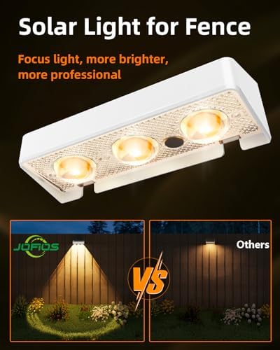 JOFIOS Solar Fence Lights 16 Pack, Warm White, Cool White and RGB Color Glow LED Solar Light, IP65 Waterproof Fence Lights Solar Powered for Patio, Backyard, Railing, Deck and Wall - Image 5