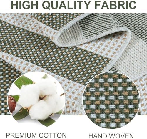 Striped Fall Outdoor Rug 5x7, Washable Cotton Hand Woven Patio Rug - Image 2
