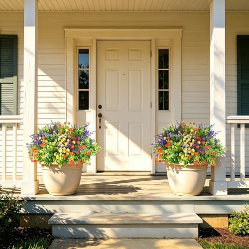 UV Resistant Artificial Flowers for Outdoors, 12PCS Mix - Image 5