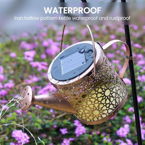 Solar Lights Outdoor Decorative, 2 Pack Solar Watering Can Lights - Image 6