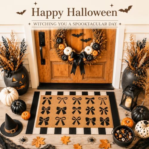 Tinideya 2 23.6 X 35.4 Inches Christmas Bows Brown Black - Image 2