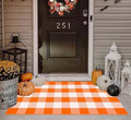Fall Layered Doormat 27.5"x43.3",Orange and White Halloween Outdoor Rug by Unknown