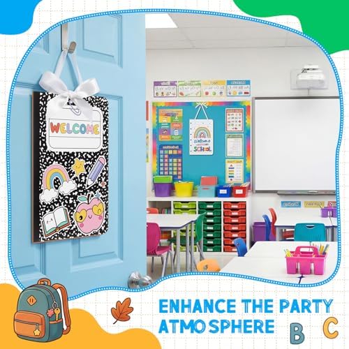 Jetec 2 Pcs Welcome Back to School Wood Hanging Sign for Prek Elementary - Image 5