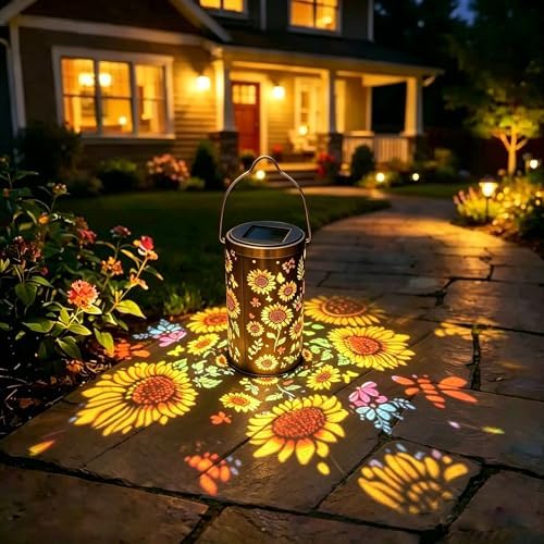 Colorful Sunflower Solar Lanterns Outdoor Waterproof, Gifts for Women - Image 3