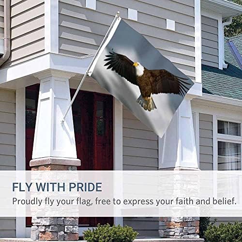 Yekiua Bald Eagle Flag 3X5 Ft Outdoor Bird Flight Against Mountain Premium Strongest Longest Lasting Flag Vivid Color With Brass Grommets - Image 5