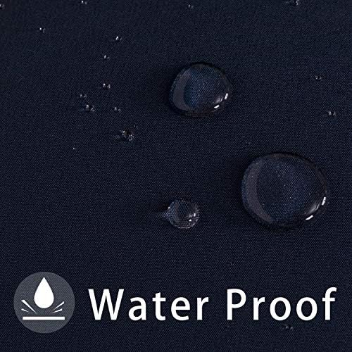 LUSHVIDA Round Outdoor Tablecloth with Umbrella Hole 60 Inch Navy - Image 4