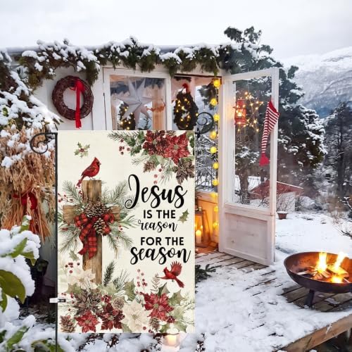 Baccessor Christmas Garden Flag 12.5x18 Inch Winter Red Cardinal Farmhouse - Image 5