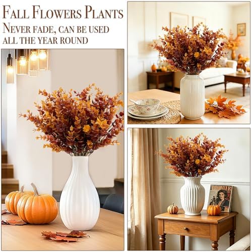 20 Bundles Artificial Fall Flowers for Outdoors Fall Decorations for Home - Image 3