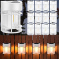 Solar Fence Lights, 12 Pack Waterproof Solar Lights Outdoor, 3000K Warm White LED Outdoor Solar Lights for Fence Garden Yard Step Stairs Patio Décor by DOESLAG