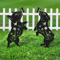 French Bulldog Garden Decor,Metal Black Dog Silhouette Decorative Outside,Yard Art for Outdoor Garden Stakes,Lawn,Pathway,Bulldog Gifts for Dog Lovers by HomeGardenDecorations