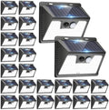 Peasur Solar Powered Lights Outdoor, 140 LED 24Pack Motion Sensor Light Outside, IP65 Waterproof Fence Security Lighting with 3 Modes for Yard Wall Garden Cool White by Peasur