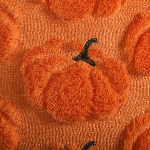 Fall Pillow Covers 18x18 Set of 2 Orange Pumpkin Decorations for Home - Image 2