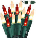 BrizLabs Red & White Christmas Lights, 300 Count 69.6ft Mini Outdoor Lights by BrizLabs