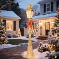 HOYECHI 5.2FT Christmas Decorations Outdoor Street Lamp, Lighted Streetlight with 55 Lights, Waterproof Yard Lawn Porch Patio Pathway, Xmas Holiday Garden Decor - Gold by HOYECHI