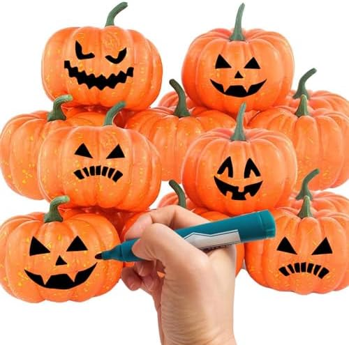 ShellKingdom Artificial Mini Pumpkin for Halloween Thanksgiving Decoration - Image 2