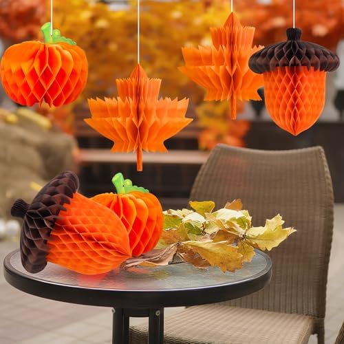 Fall Honeycomb Paper Centerpiece Decorations - Image 3