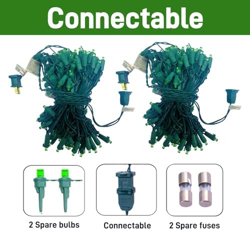 Meteds LED Christmas Net Lights Outdoor,120 LED 6ftx4ft Connectable Waterptoof Christmas Lights for Bushes Fence Tree Shrub Yard Garden Outdoor Christmas Decorations(Green) - Image 6