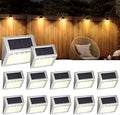 SOLPEX Solar Step Lights, 12 Pack Solar Powered, Warm White by Solpex