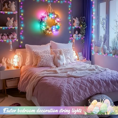 JMEXSUSS 200 LED 66ft Pastel Christmas Lights, Easter String Lights Plug in - Image 5