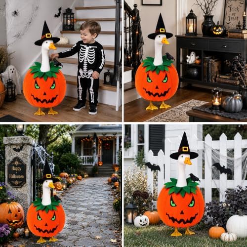 Halloween Porch Goose Outfit Pumpkin Goose Clothes for Outdoor Lawn Decor - Image 7