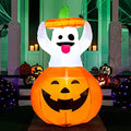 Joiedomi 5 FT Halloween Inflatable Ghost Outdoor Decorations, Blow Up Yard Decorations in Pumpkin, Blow Up Ghost Inflatable with LEDs for Cute Halloween Decor by Joiedomi