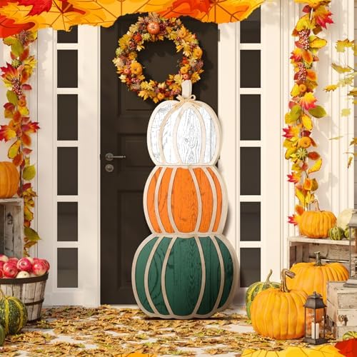 Colingmill Outdoor Stacked Pumpkins Fall Decor, 35 Inch - Image 5