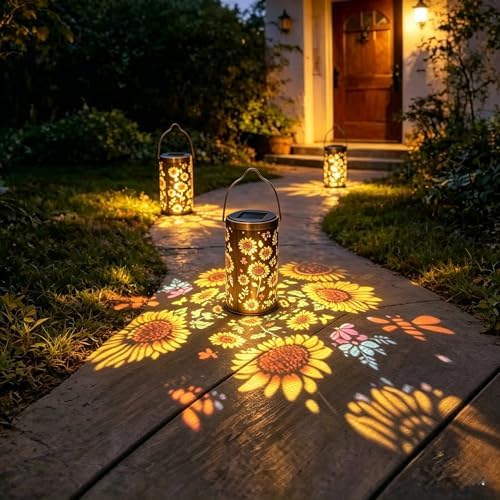 Colorful Sunflower Solar Lanterns Outdoor Waterproof, Gifts for Women - Image 2