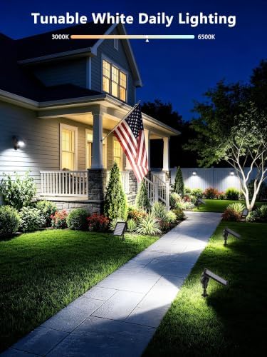 Brizled Smart Halloween Solar Spot Lights Outdoor, 6 Pack RGB Spotlights - Image 4