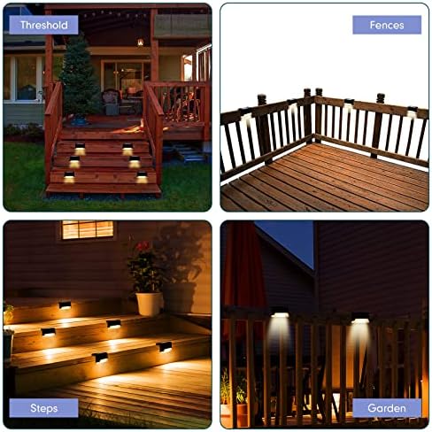 Tuanse 36 Pack Solar Deck Lights Outdoor Step Waterproof LED Stairs Lights Outside Fence Step for Pool Garden Wall Patio Yard Porch(Warm Light) - Image 6