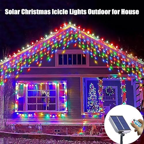 Neoclassy Upgraded Solar Christmas Lights,304LED Outdoor Christmas Decorations 8 Modes Waterproof Solar Halloween Thanksgiving Lights for Patio Yard Wedding Party House Xmas Tree Roof Decorations - Image 2