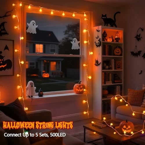 Connectable 43FT 100LED Globe String Lights Indoor, Halloween Lights - Image 6