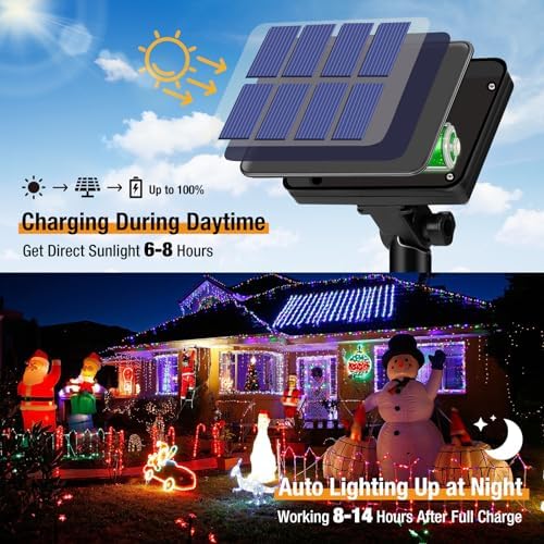 btfarm 4 Pack Solar String Lights Outdoor, Total 132FT 320LED Fairy Lights - Image 2
