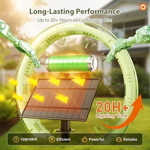 addlon 54(48+6)FT Solar String Lights Waterproof, with Remote& USB 24+2 LED - Image 2