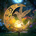 Solar Hummingbird Garden Gifts for mom/Grandma/Women,Lights Outdoor Decor - Moon & Bird SolaGardenLights Waterproof, Auto On/Off Pathway Lighting for Yard/Lawn/Patio,Thanksgiving Day by ShangTianFeng