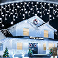 JXLEDAYY Christmas Lights Super Long 1280 LED 131 FT LED String Lights with 240 Drops Plug in 8 Modes Christmas Decoration for Holiday Wedding Party Bedroom Garden Patio Outdoor Indoor (Cool White) by JXLEDAYY