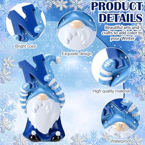 4 Pcs Resin Winter Snow Gnome Figurines Decoration - Image 4