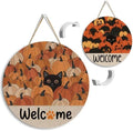 Welcome Sign for Front Door Fall Halloween Reversible Decorations by FREHVN