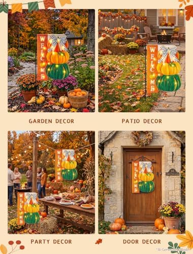 Thanksgiving Lighted Garden Flag,12x18 Inch Solar Powered - Image 4