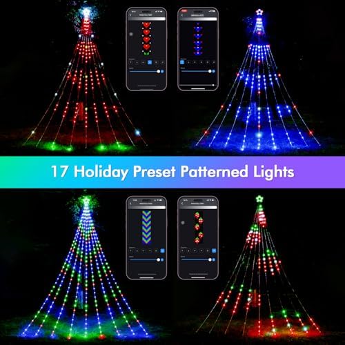 HOLILLUMA 23FT Smart Waterfall String Lights Outdoor Christmas Decorations - Image 6