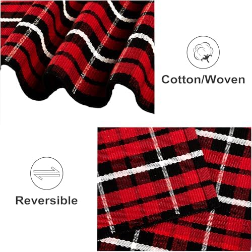 Christmas Outdoor Rug 2'x4.3',Red and Black Front Porch Rug - Image 4