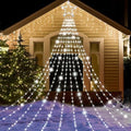 Onory Christmas Outdoor Star String Lights 23FT 860 LED Waterproof Waterfall Tree Lights with Star Topper, 8 Modes Christmas Decorations Outdoor Tree Lights for Patio, Yard, Party Holiday Dec by onory
