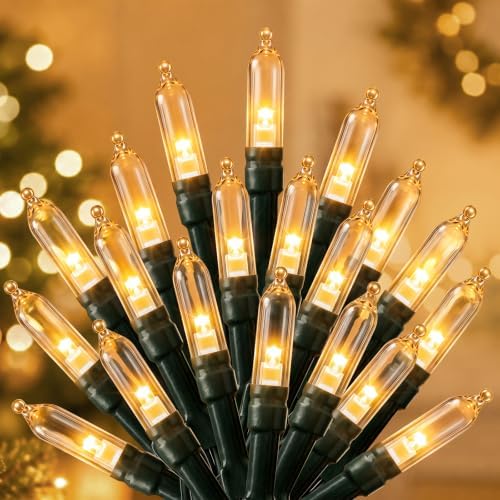 Brightown 300 LED Christmas Mini Lights, 110FT Christmas String Lights with 8 Lighting Modes, Connectable Fairy Lights Plug in for Outdoor Xmas Trees Garland Wreath Holiday Decorations, Warm White by Brightown