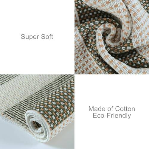 OJIA Outdoor Patio Rug 5'x7' Striped Washable Camping Rug Outdoor Carpet - Image 4