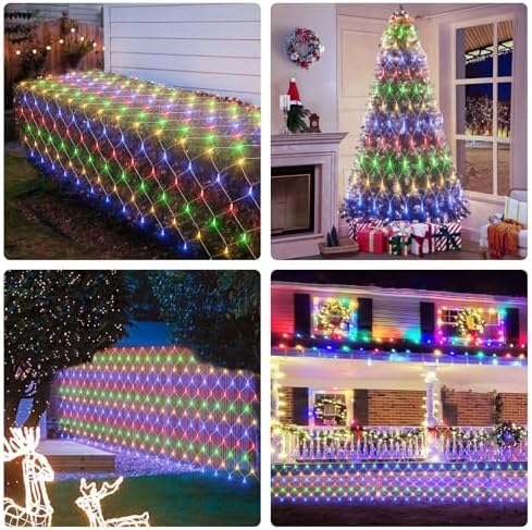 12ft x 5ft 360LED Bush Net Lights, Connectable Outdoor Mesh Bush Lights with 8 Modes, Timer, Dimmer, Memory Function, Waterproof for Indoor Outdoor Decor.Multi-Color - Image 7