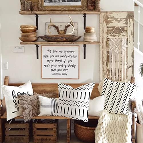 YCOLL Pillow Covers 16x16 Set of 4, Modern Sofa Throw Pillow Cover, Decorative Outdoor Linen Fabric Pillow Case for Couch Bed Car, Cream - Image 5