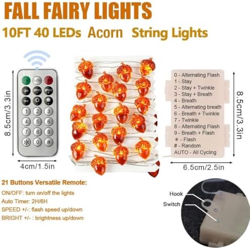MIYA LIFE Fall String Lights (Acorn Fairy) - Image 6